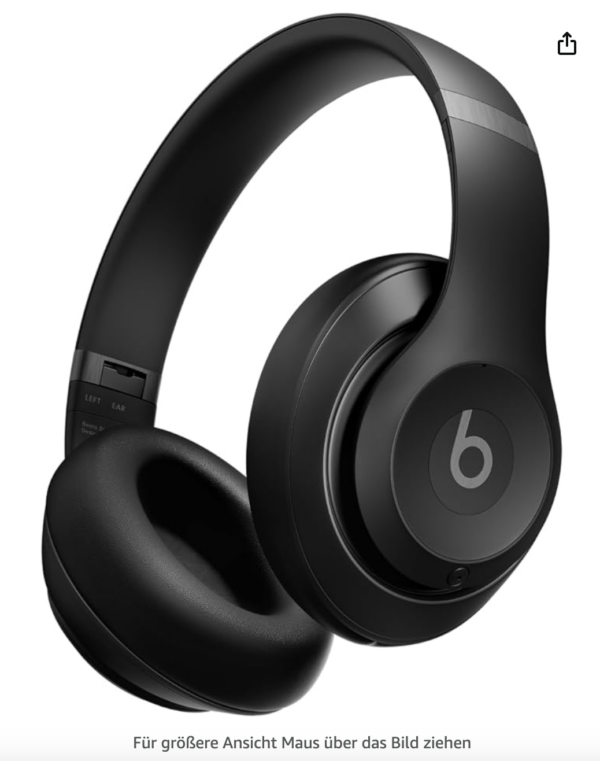 Beats Studio Pro – Komplett Kabellose Bluetooth Noise Cancelling Kopfhörer – Personalisiertes 3D Audio, USB-C verlustfreies Audio, Apple & Android Kompatibilität - Schwarz
