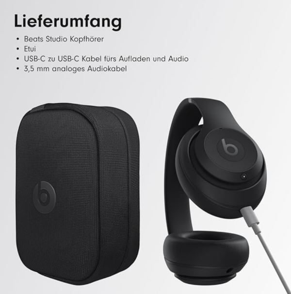 Beats Studio Pro – Komplett Kabellose Bluetooth Noise Cancelling Kopfhörer – Personalisiertes 3D Audio, USB-C verlustfreies Audio, Apple & Android Kompatibilität - Schwarz - Image 4
