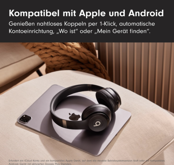 Beats Solo 4 Wireless Bluetooth On-Ear Headphones, Apple & Android Compatible, Up to 50 Hours Battery Life - Matte Black - Image 6