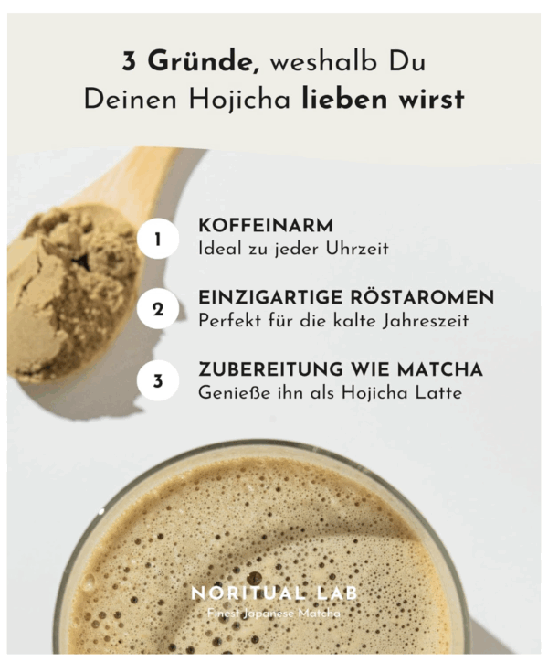 Premium Hojicha from the South of Japan, Roasted Premium Green Tea Powder, Roasted Green Tea, Preparation Like Matcha (70 g) - Image 2